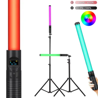 Baguette lumineuse LED RVB 50 cm avec trépied
