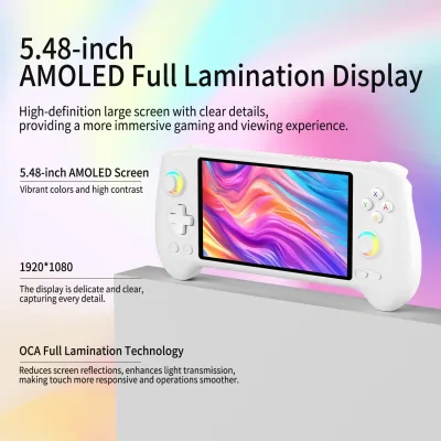 Console de jeu rétro Android violet transparent – image 2