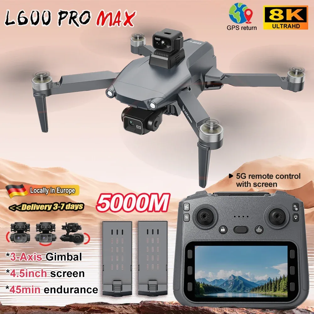 Drone GPS pliable avec caméra et cardan 3 axes