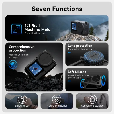 Étui en silicone pour caméra d'action avec lanière – image 3