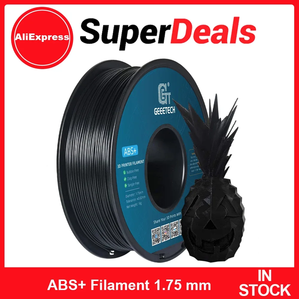 Filament ABS noir ou blanc 1,75 mm, bobine 1 kg