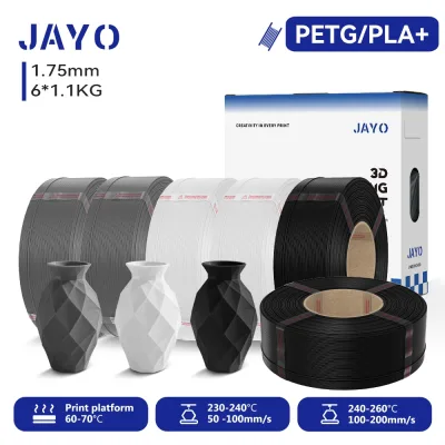 Filament de recharge PETG 1,75 mm, lot de 6 rouleaux
