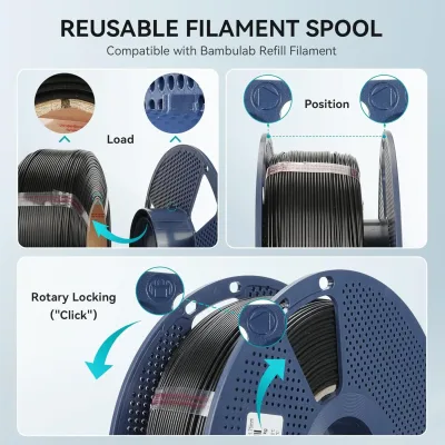 Filament PETG 1,75 mm pour impression 3D, 3 rouleaux – image 2