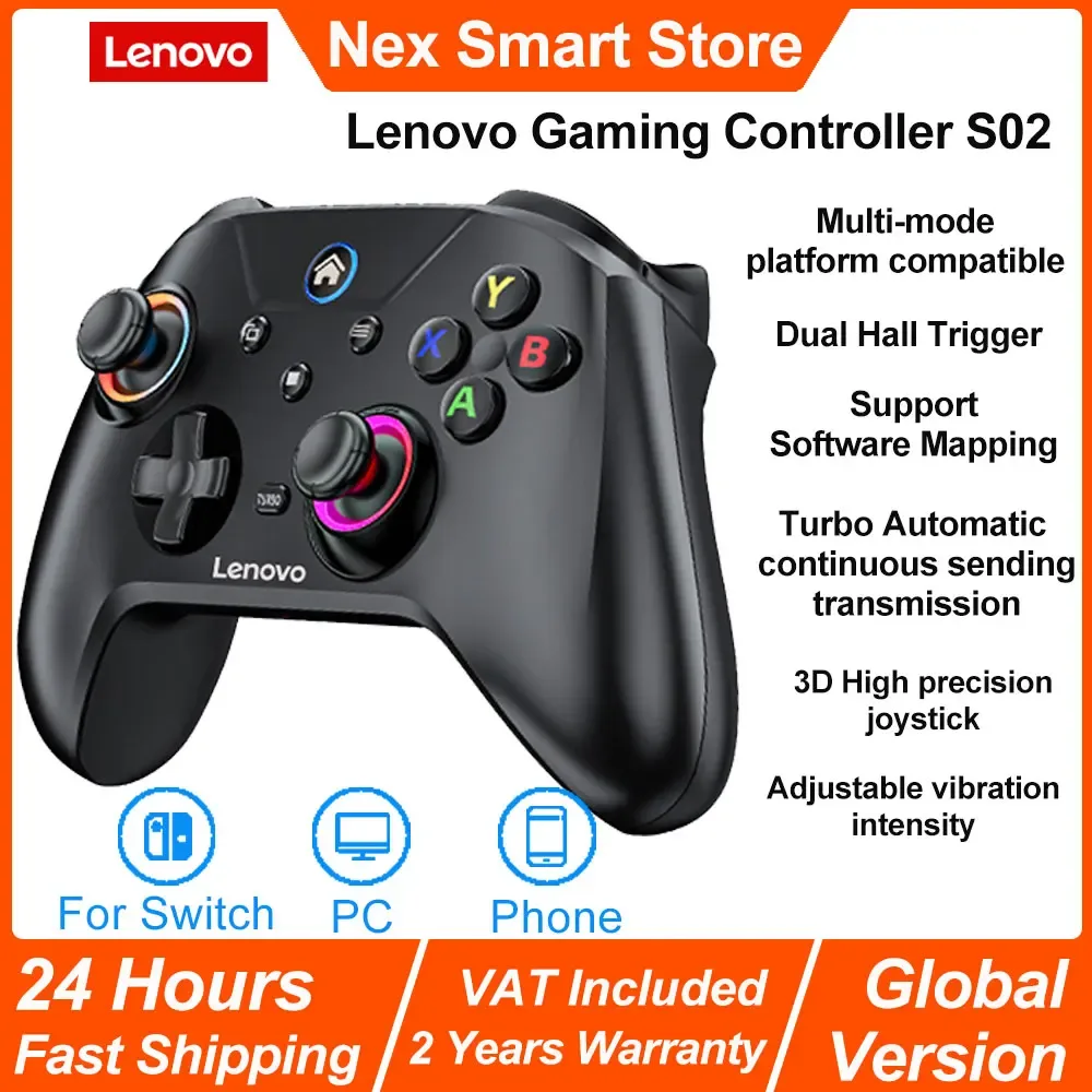 Manette de jeu sans fil Bluetooth à gâchettes Hall