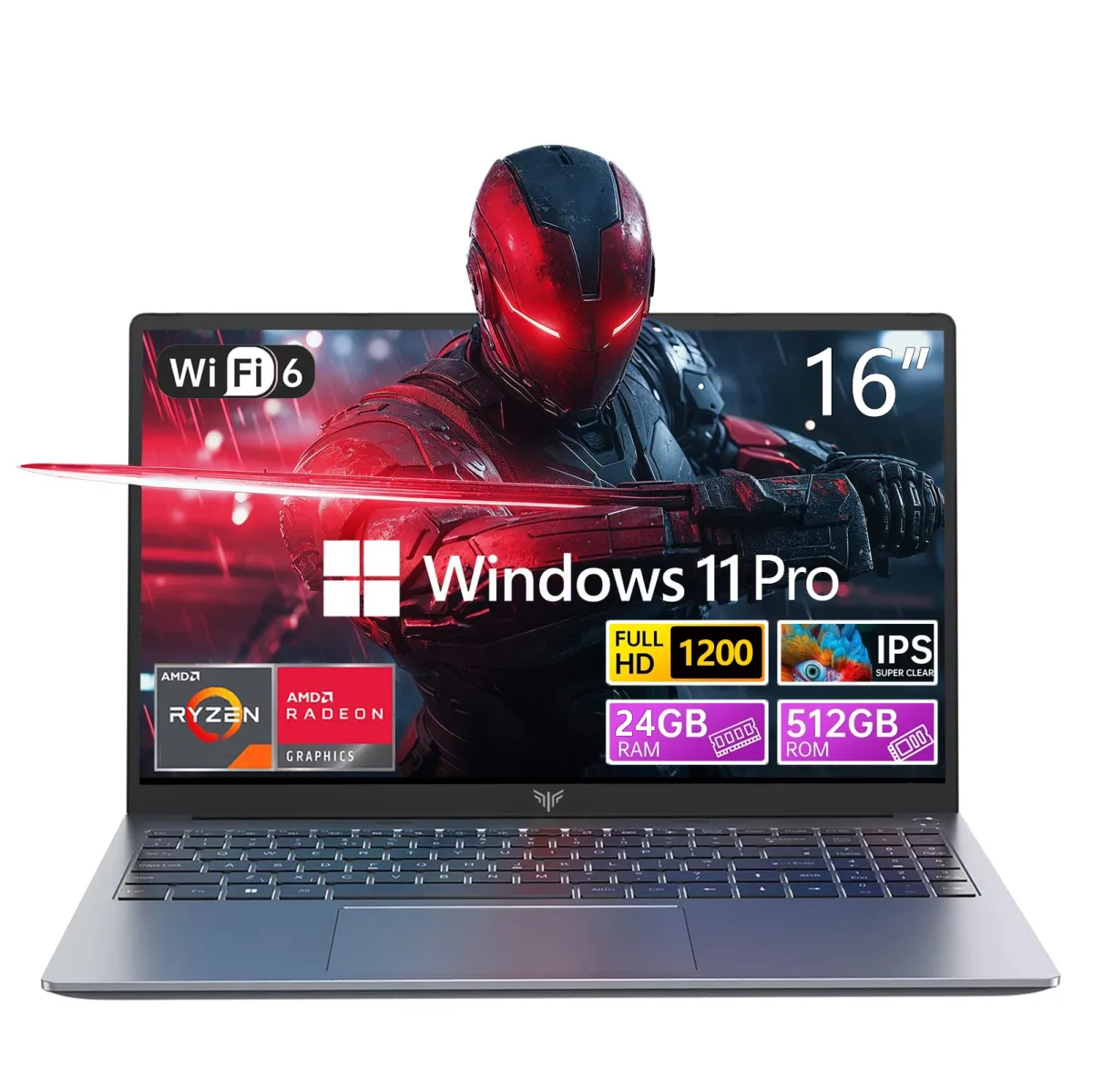 Ordinateur portable de jeu 24 Go, SSD 512 Go