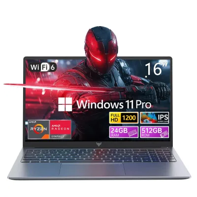 Ordinateur portable de jeu 24 Go, SSD 512 Go