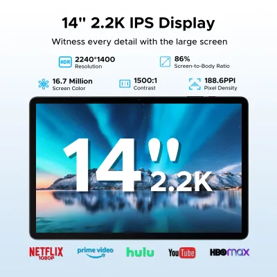 Tablette 2 en 1 écran 35,5 cm, 256 Go, 4G, Android – image 3