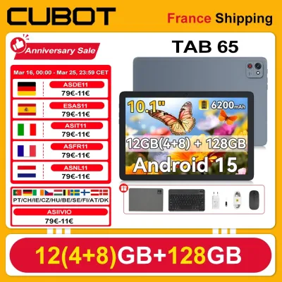 Tablette Android 15 écran 25,5 cm 128 Go