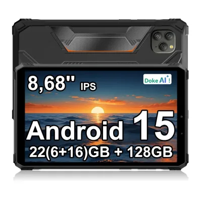 Tablette robuste 4G écran IPS 8,68 pouces, 128 Go