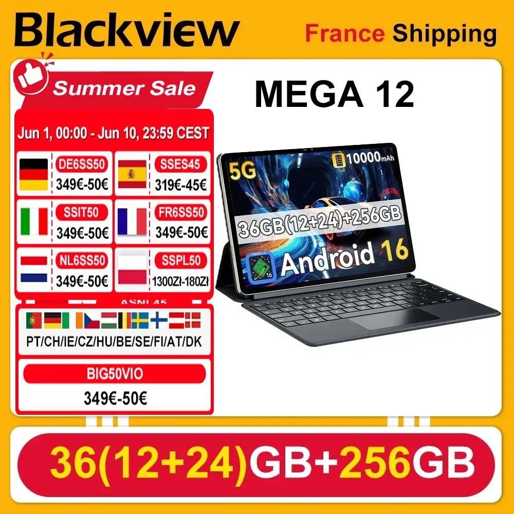 Tablette tactile 12 Go 256 Go, écran 31 cm 120 Hz